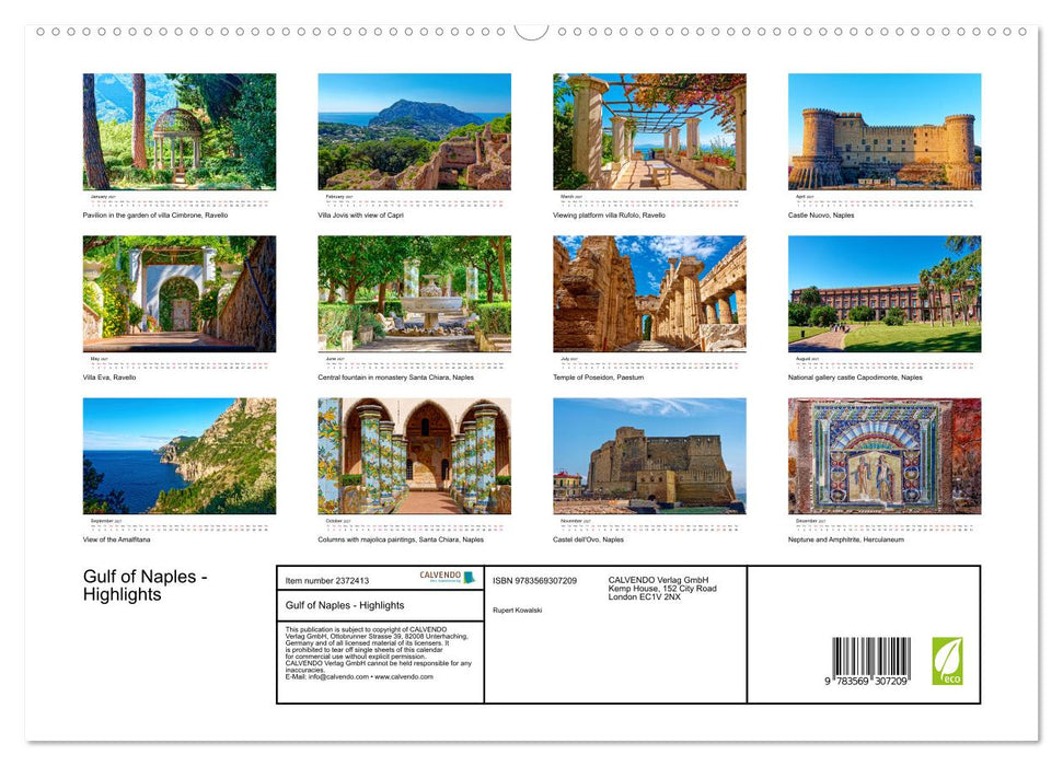 Gulf of Naples - Highlights (CALVENDO Premium-Calendar 2027)