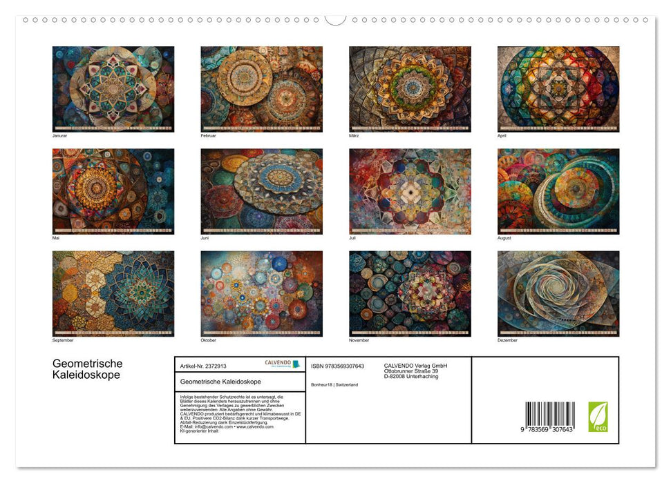Geometrische Kaleidoskope (CALVENDO Premium Wandkalender 2027)