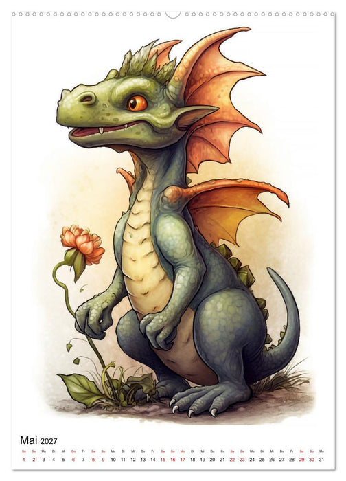 Drachen Kinder (CALVENDO Premium Wandkalender 2027)