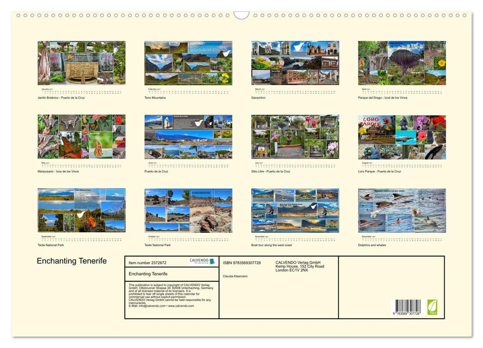 Enchanting Tenerife (CALVENDO Monthly Calendar 2027)