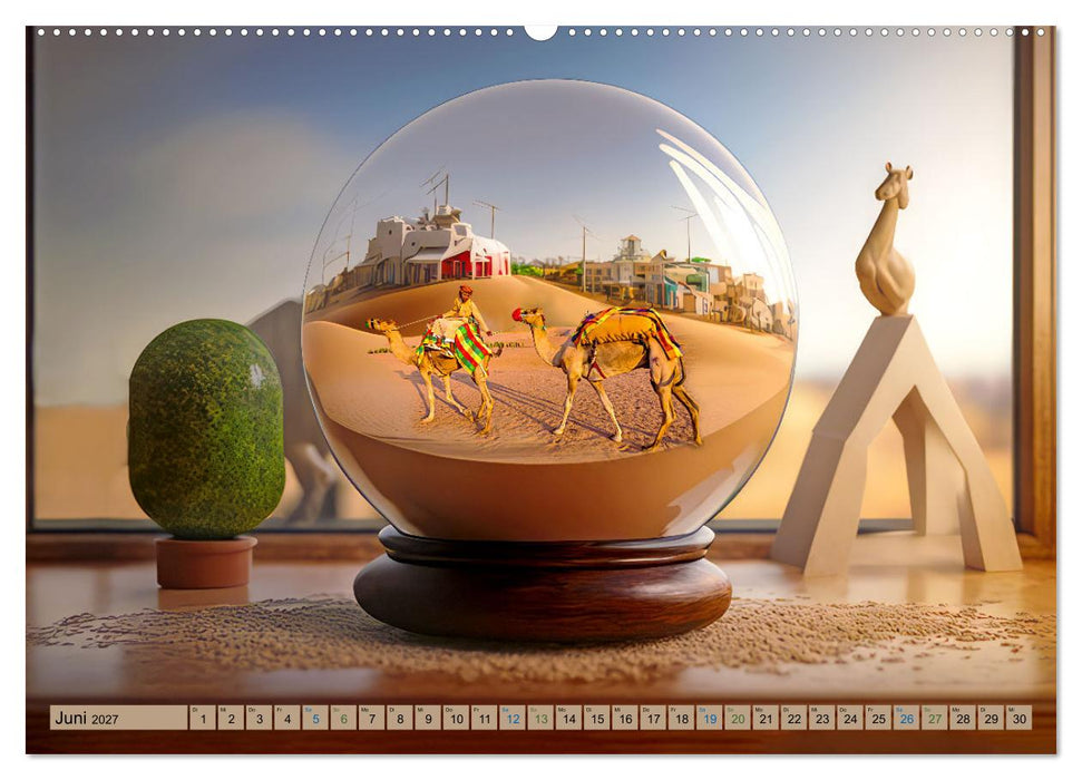 Miniaturwelt in der Glaskugel (CALVENDO Wandkalender 2027)