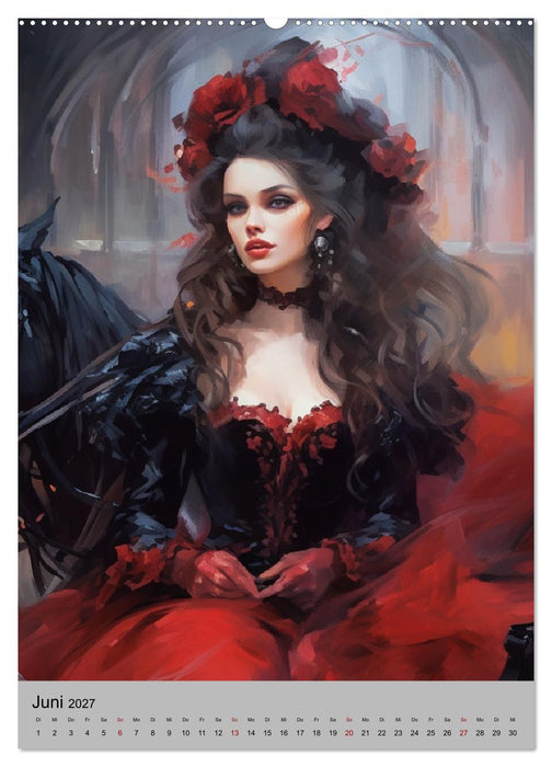 Gothic-Queens. Schaurig-schön im Renaissance-Stil (CALVENDO Premium Wandkalender 2027)