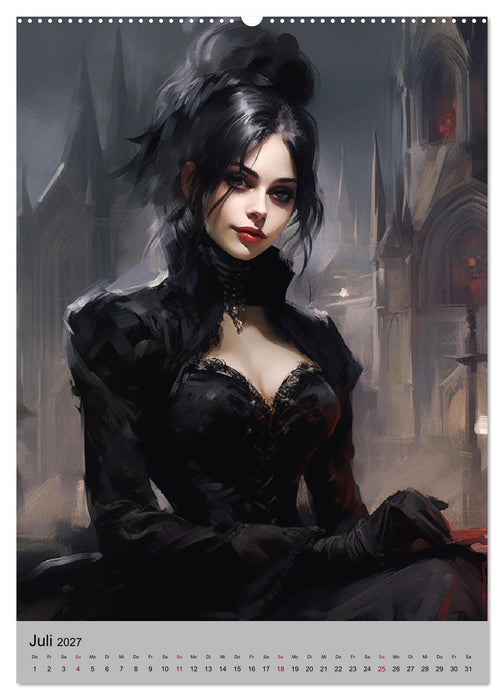 Gothic-Queens. Schaurig-schön im Renaissance-Stil (CALVENDO Premium Wandkalender 2027)