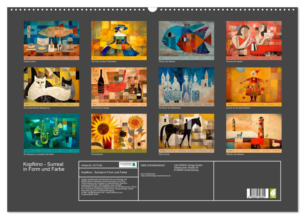 Kopfkino - Surreal in Form und Farbe (CALVENDO Wandkalender 2027)