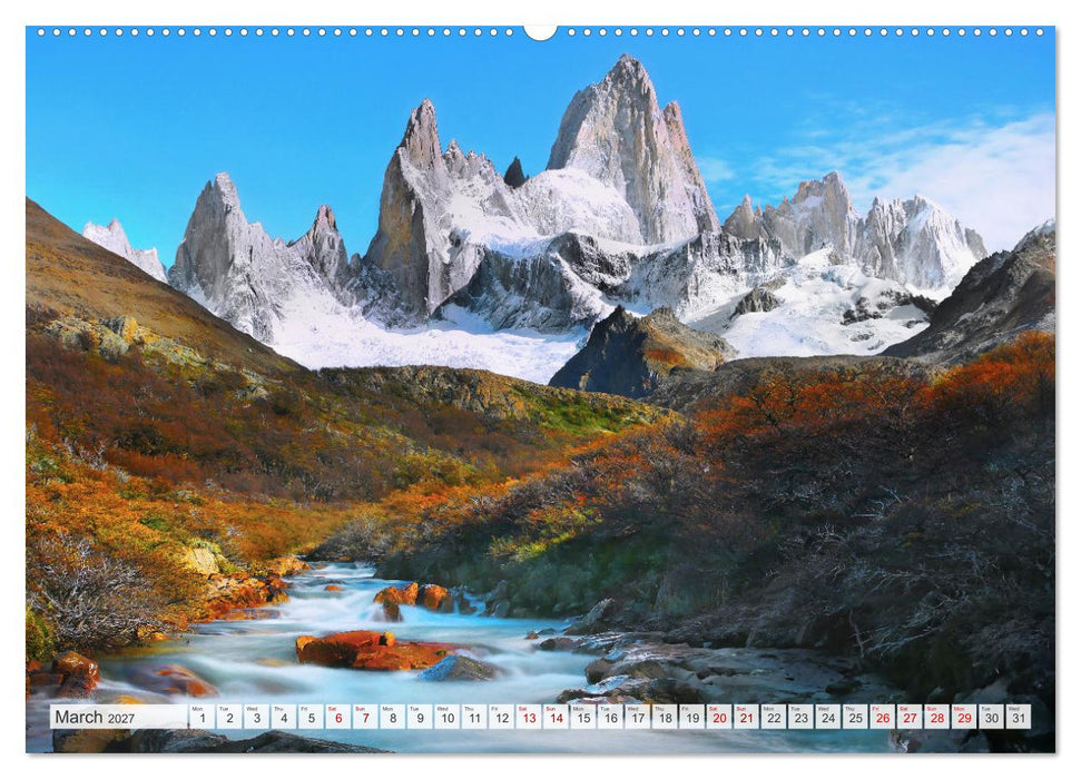 Patagonia, Argentina and Chile National Parks (CALVENDO Monthly Calendar 2027)