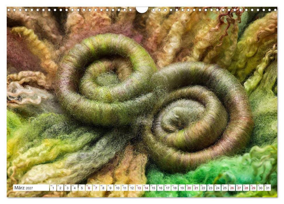Süchtig nach Wolle - Kalender für spinnende Woll-Oholiker (CALVENDO Wandkalender 2027)