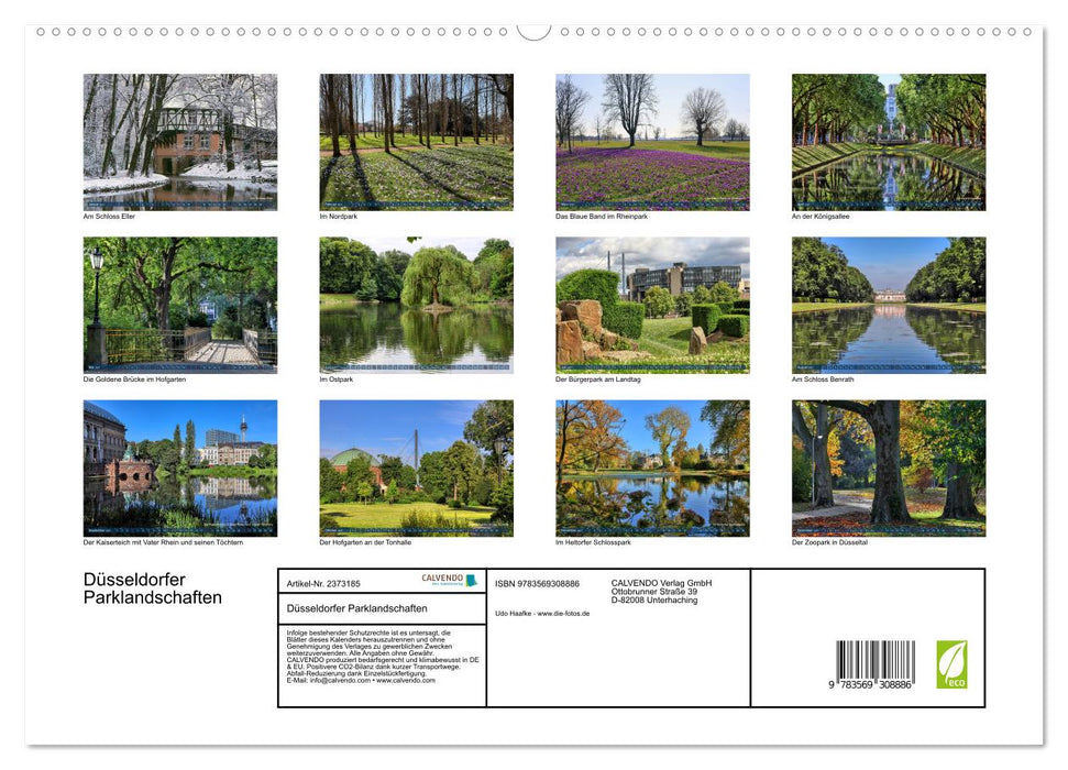 Düsseldorfer Parklandschaften (CALVENDO Premium Wandkalender 2027)