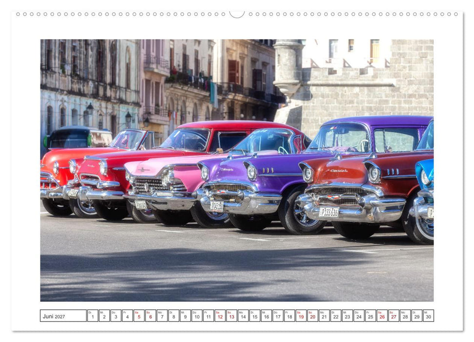 Amerikanische Legenden, unterwegs auf Kubas Straßen (CALVENDO Wandkalender 2027)