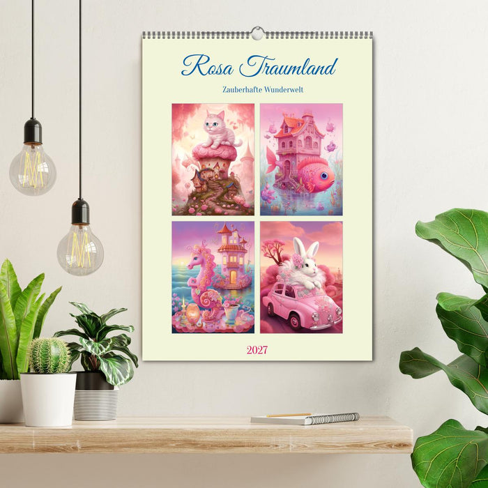 Rosa Traumland. Zauberhafte Wunderwelt (CALVENDO Wandkalender 2027)