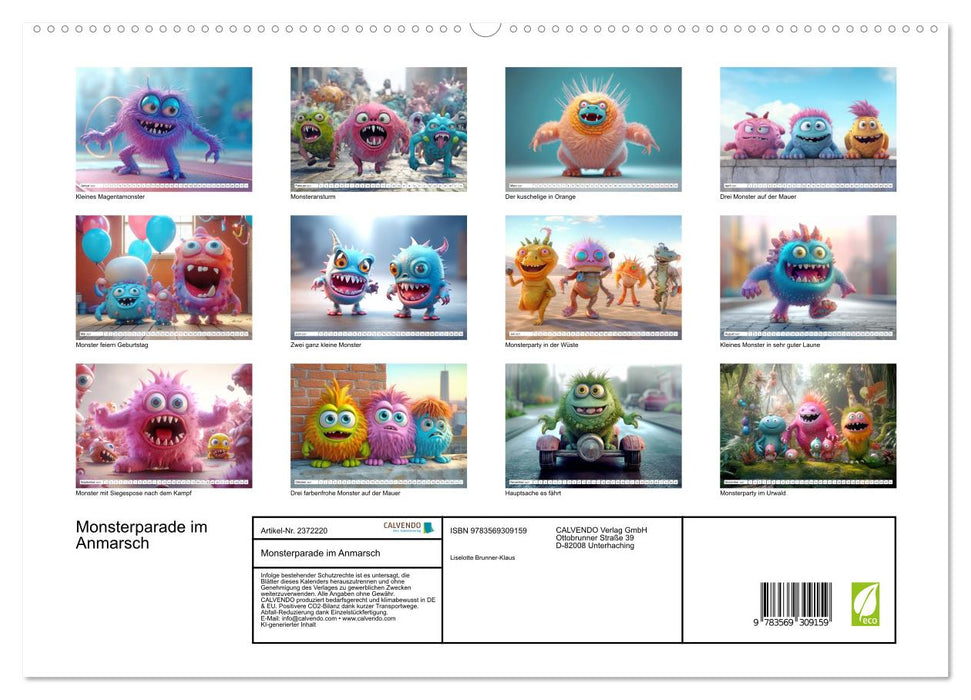 Monsterparade im Anmarsch (CALVENDO Premium Wandkalender 2027)