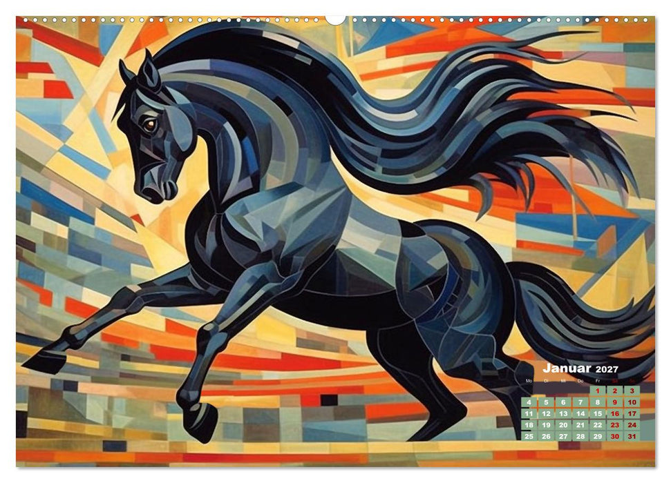 Pferde - Modern Art (CALVENDO Premium Wandkalender 2027)