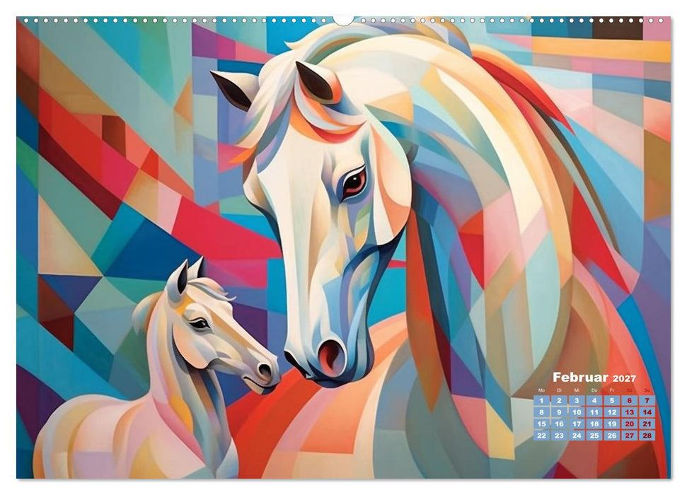 Pferde - Modern Art (CALVENDO Premium Wandkalender 2027)