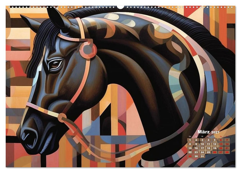 Pferde - Modern Art (CALVENDO Premium Wandkalender 2027)