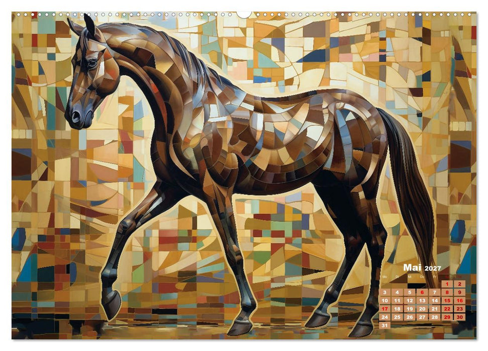 Pferde - Modern Art (CALVENDO Premium Wandkalender 2027)