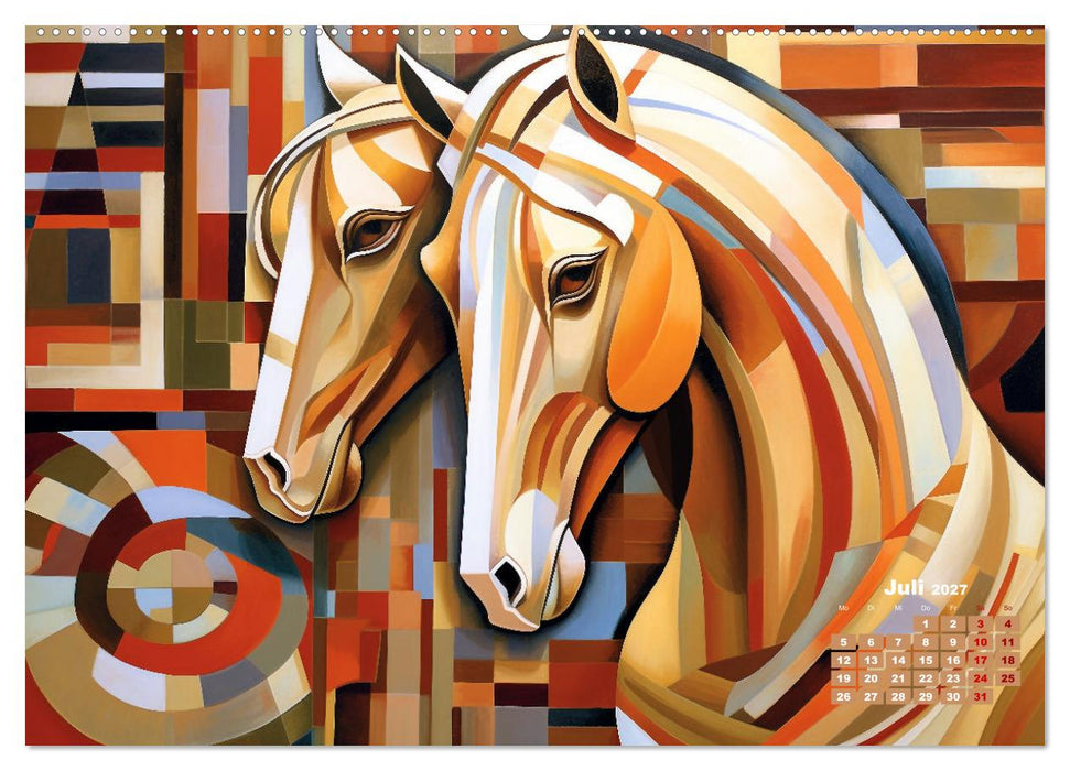 Pferde - Modern Art (CALVENDO Premium Wandkalender 2027)