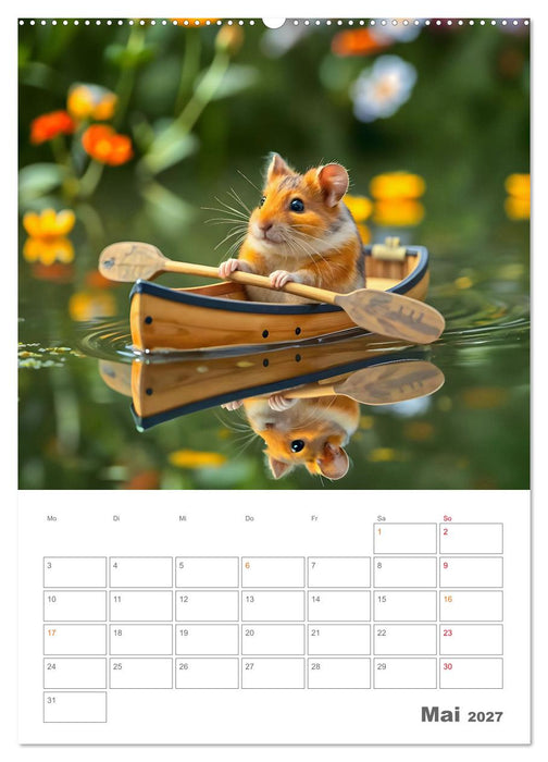 Adventure Hamster - Sportliche KI Hamster präsentieren den Abenteuer-Sport (CALVENDO Premium Wandkalender 2027)