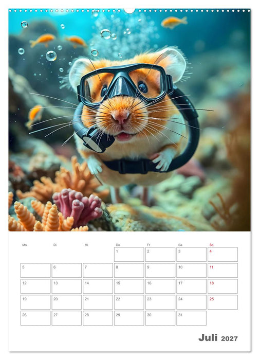 Adventure Hamster - Sportliche KI Hamster präsentieren den Abenteuer-Sport (CALVENDO Premium Wandkalender 2027)
