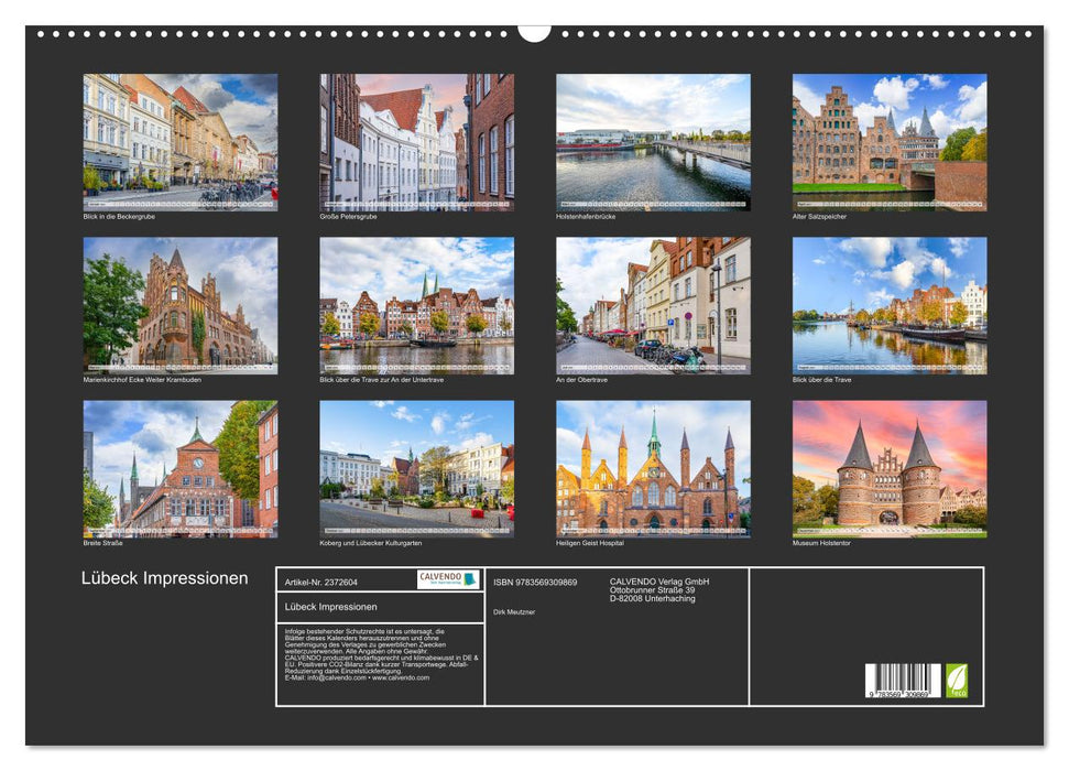 Lübeck Impressionen (CALVENDO Wandkalender 2027)