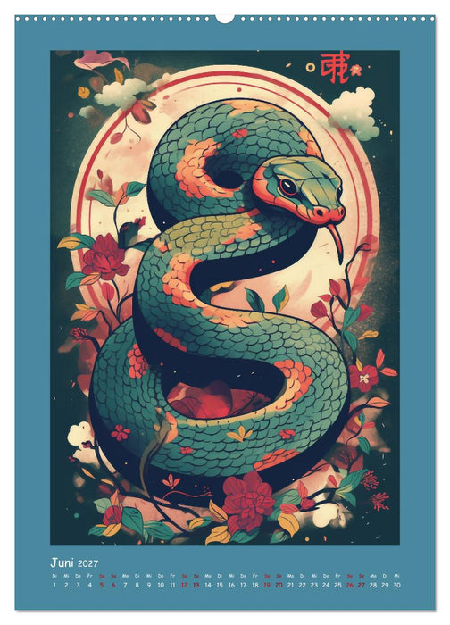 Chinesischer Tierkreis (CALVENDO Premium Wandkalender 2027)