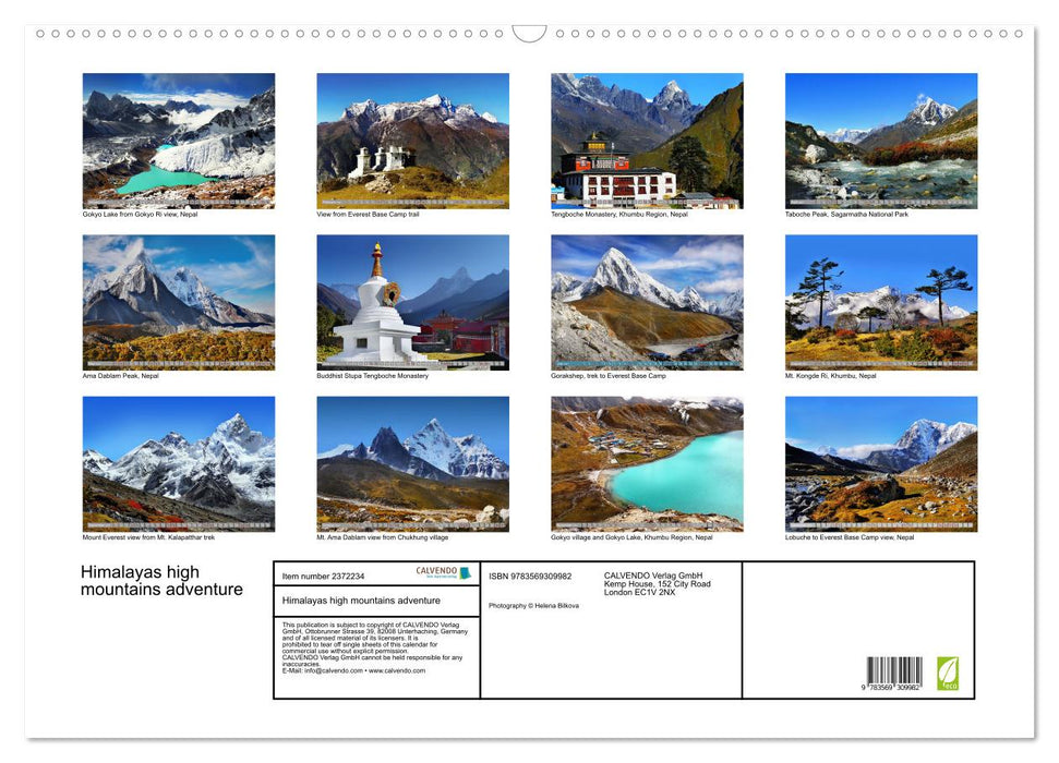 Himalayas high mountains adventure (CALVENDO Monthly Calendar 2027)
