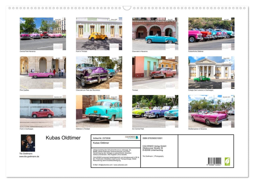 Kubas Oldtimer (CALVENDO Wandkalender 2027)