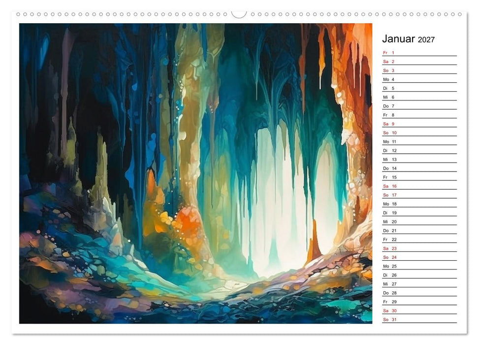 Abstraktes in Farbe (CALVENDO Wandkalender 2027)