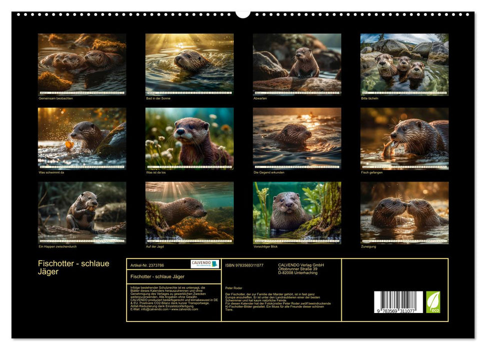 Fischotter - schlaue Jäger (CALVENDO Premium Wandkalender 2027)