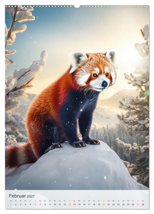 Lustige rote Panda (CALVENDO Premium Wandkalender 2027)