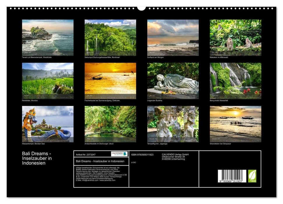 Bali Dreams - Inselzauber in Indonesien (CALVENDO Premium Wandkalender 2027)