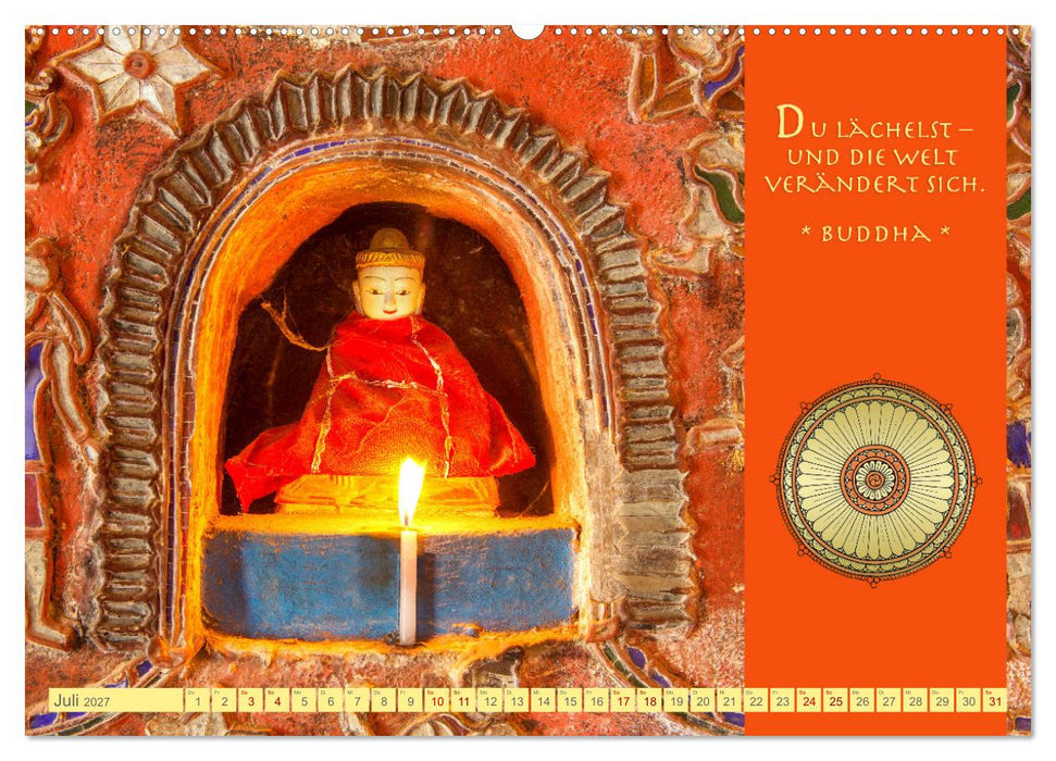 Buddhas Zitate Wege zur Erleuchtung (CALVENDO Premium Wandkalender 2027)