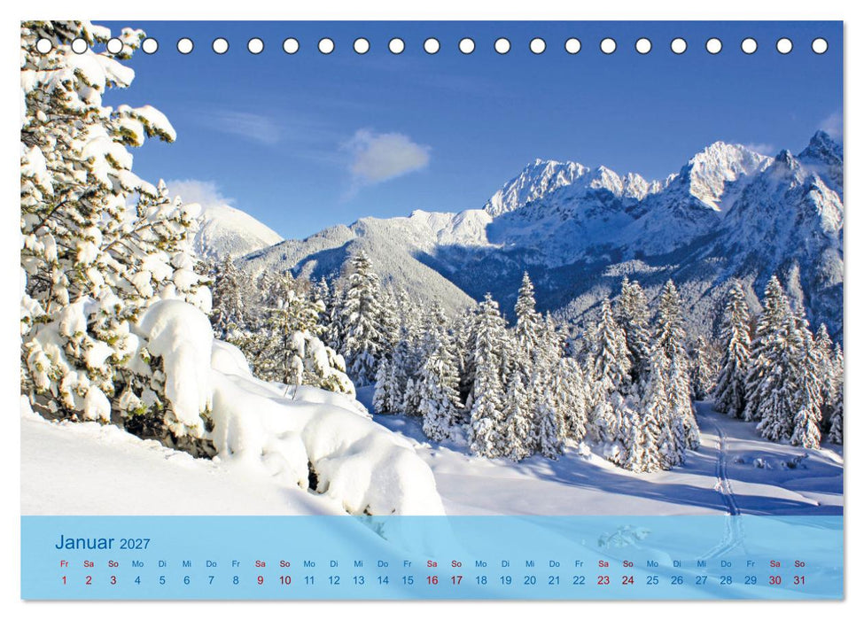 Wintertage in den Bergen (CALVENDO Wandkalender 2027)