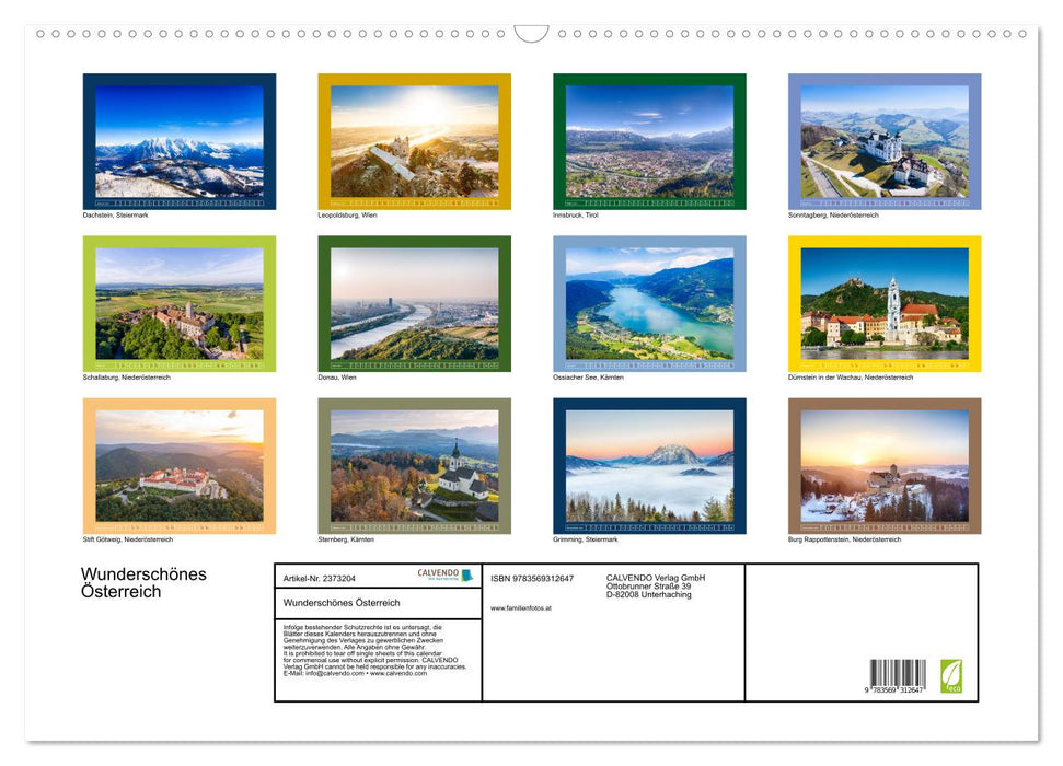 Wunderschönes Österreich (CALVENDO Wandkalender 2027)