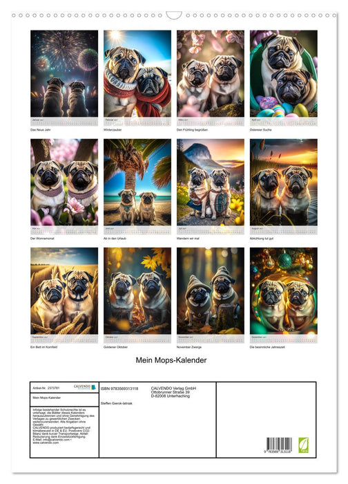 Mein Mops-Kalender (CALVENDO Wandkalender 2027)