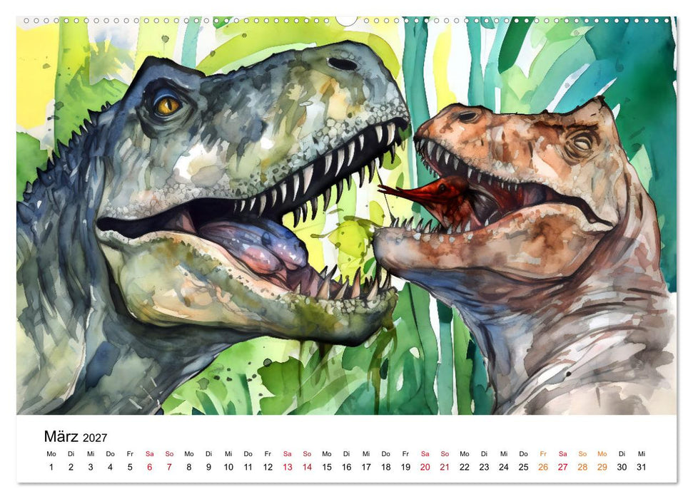 Dinosaurier und Urzeittiere - Wesen aus längst vergangenen Zeiten (CALVENDO Wandkalender 2027)
