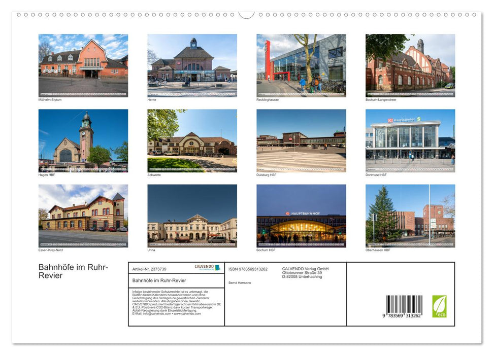 Bahnhöfe im Ruhr-Revier (CALVENDO Premium Wandkalender 2027)
