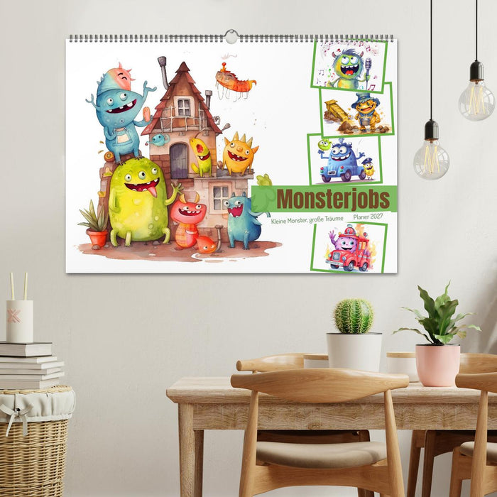Monsterjobs - Kleine Monster, große Träume (CALVENDO Wandkalender 2027)