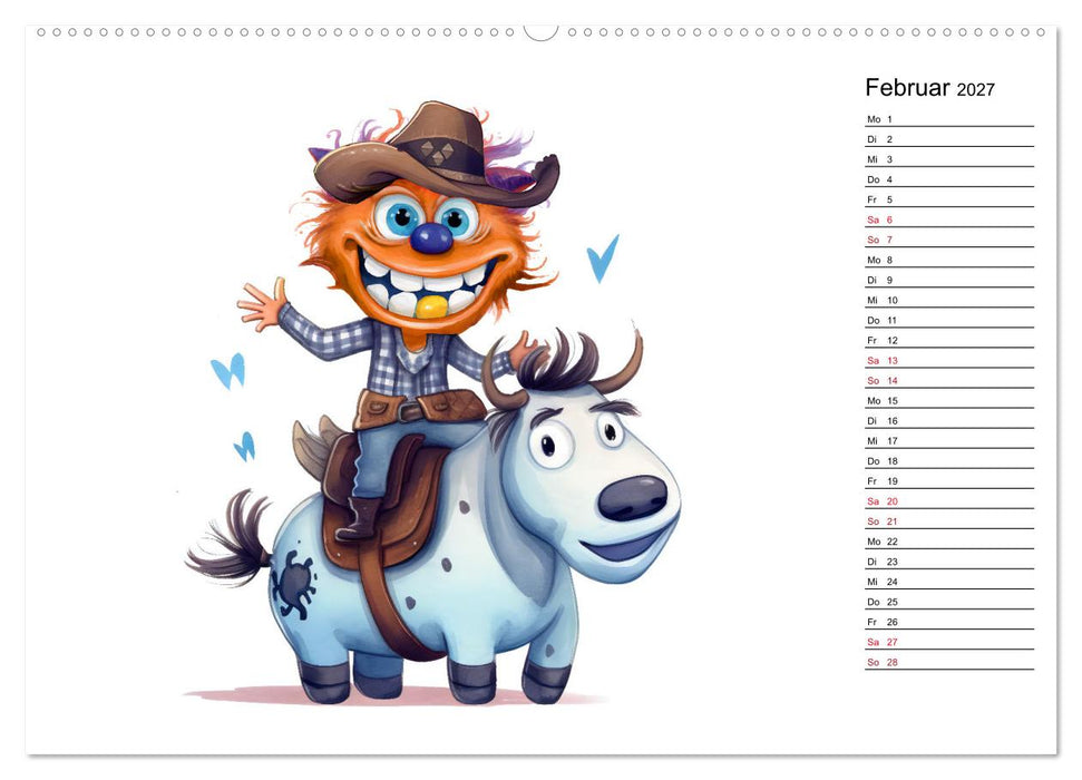 Monsterjobs - Kleine Monster, große Träume (CALVENDO Wandkalender 2027)