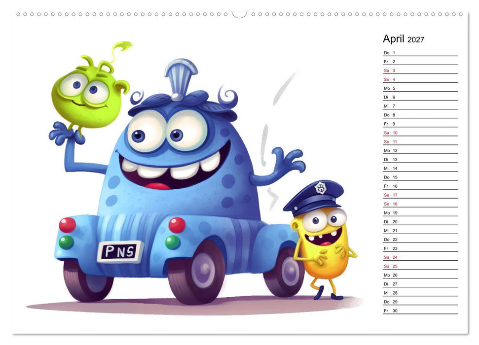 Monsterjobs - Kleine Monster, große Träume (CALVENDO Wandkalender 2027)