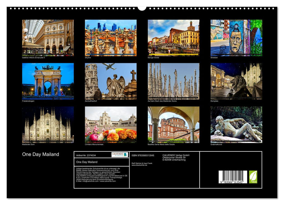 One Day Mailand (CALVENDO Premium Wandkalender 2027)