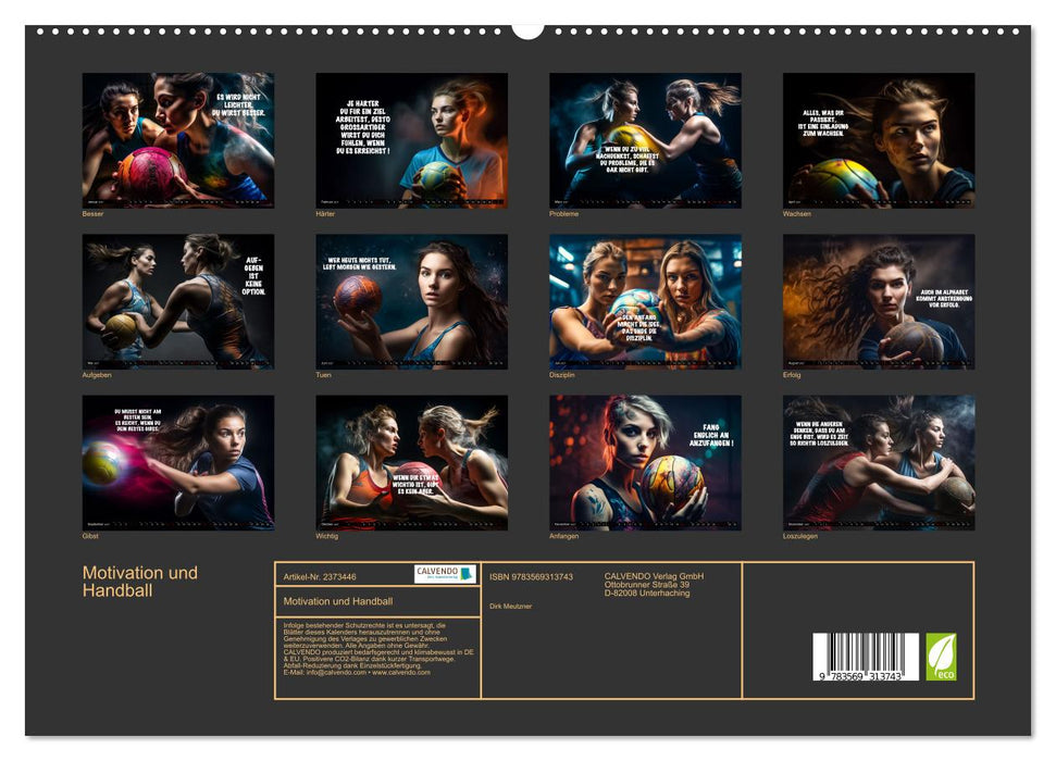 Motivation und Handball (CALVENDO Premium Wandkalender 2027)