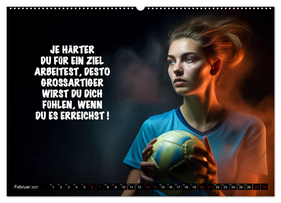 Motivation und Handball (CALVENDO Premium Wandkalender 2027)