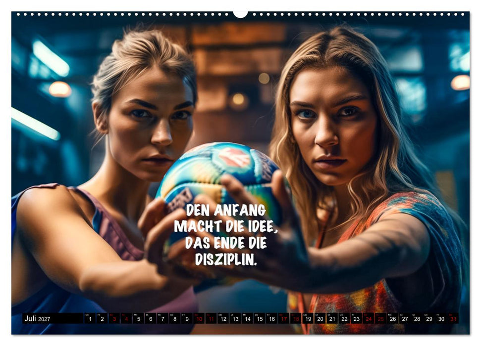 Motivation und Handball (CALVENDO Premium Wandkalender 2027)