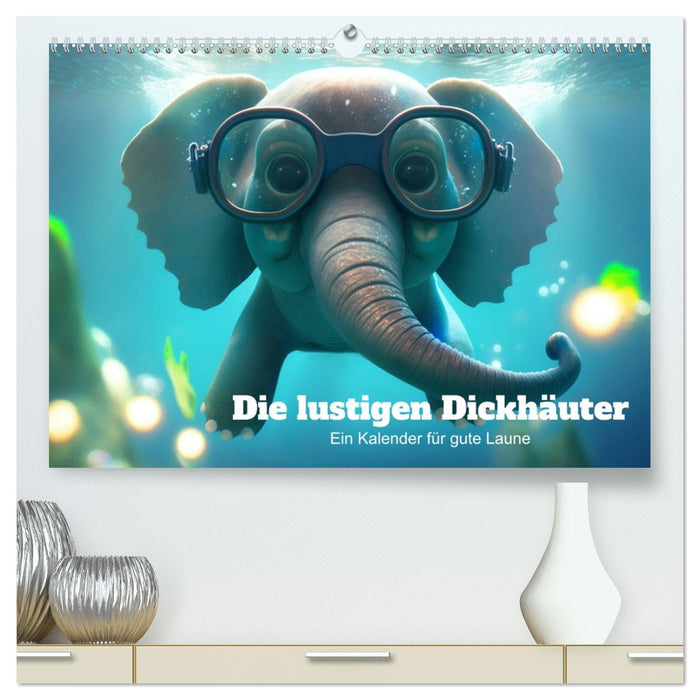 Die lustigen Dickhäuter. Ein Kalender für gute Laune (CALVENDO Premium Wandkalender 2027)