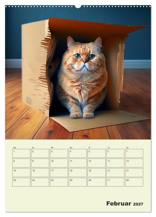 Jetzt ist die Katze aus dem Sack! Katzenspaß vom Feinsten! (CALVENDO Wandkalender 2027)