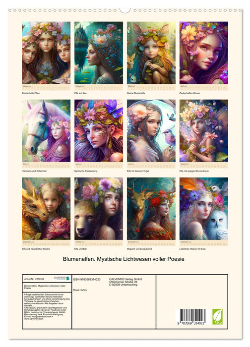 Blumenelfen. Mystische Lichtwesen voller Poesie (CALVENDO Premium Wandkalender 2027)