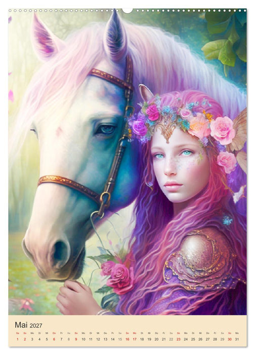 Blumenelfen. Mystische Lichtwesen voller Poesie (CALVENDO Premium Wandkalender 2027)