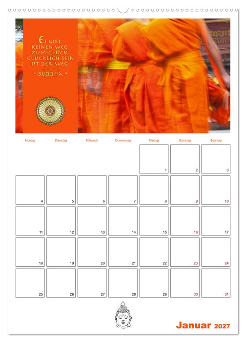 Buddhas Zitate und Weisheiten (CALVENDO Wandkalender 2027)