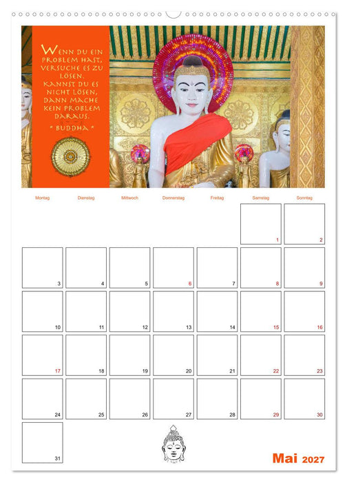 Buddhas Zitate und Weisheiten (CALVENDO Wandkalender 2027)