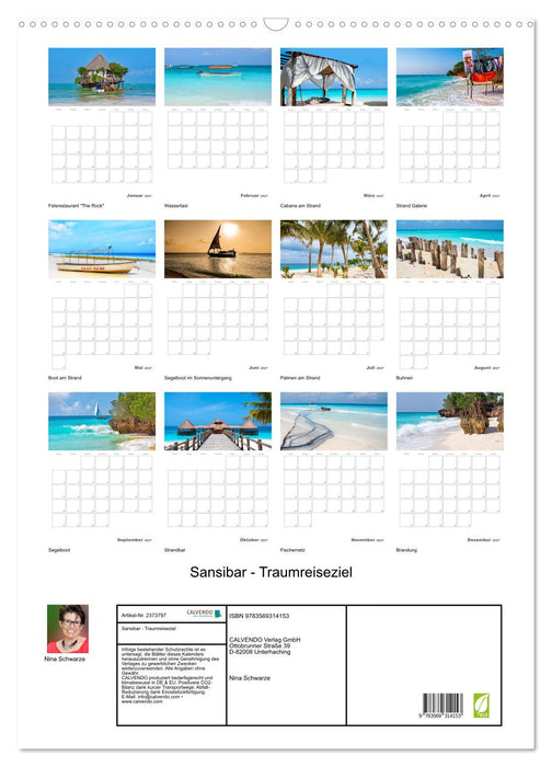 Sansibar - Traumreiseziel (CALVENDO Wandkalender 2027)