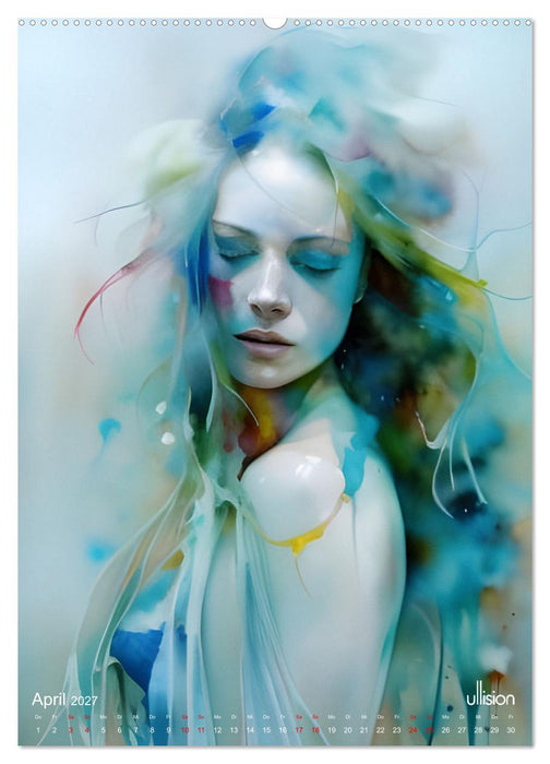 WILD FREI SCHÖN Aquarell-Portraits (CALVENDO Wandkalender 2027)